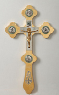 Крест напрестольный с литыми накладками золочением