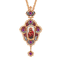 Панагия №7 / Фианиты, деколь, эмаль / золочение, серебрение Панагия №7 / Фианиты, деколь, эмаль / золочение, серебрение