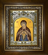 Икона освященная ''Божья Матерь В родах помощница'', в деревяном киоте