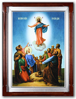 Икона на стекле №1 40х60, в киоте с подсветкой Вознесение Господне