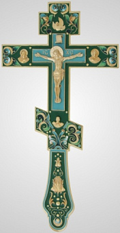 Крест напрестольный с гальванопластикой и золочением Крест напрестольный с гальванопластикой и золочением