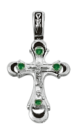Крест из серебра с чернением православный