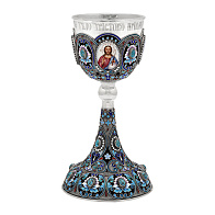 Потир 0.5л 4-финифти, филигрань, эмаль, роспись колос №1 / серебрение с чернением / серебряный стакан (УИН) Потир 0.5л 4-финифти, филигрань, эмаль, роспись колос №1 / серебрение с чернением / серебряный стакан (УИН)