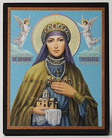 Икона на доске 13х15 объёмная печать, лак Ангелина Сербская