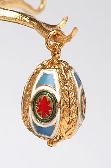 Яйцо-кулон пасхальное №3 эмаль / золочение Яйцо-кулон пасхальное №3 эмаль / золочение