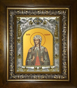 Икона освященная ''Фотина(Светлана) мученица'' , в деревяном киоте