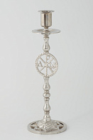 Подсвечник 1 свеча с символикой никель Подсвечник 1 свеча с символикой никель