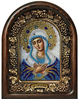 Икона ''Пресвятая Богородица Умиление'' из бисера