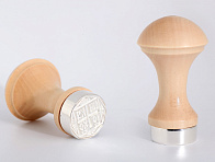 Печать для просфоры с литой накладкой серебрение ф 40 Печать для просфоры с литой накладкой серебрение ф 40