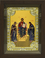 Икона освященная Деисус в деревянном киоте