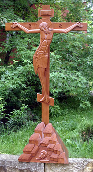 Крест с Распятием и Голгофой без предстоящих Крест с Распятием и Голгофой без предстоящих