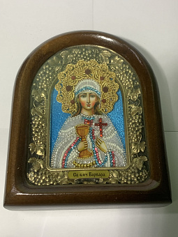 Именная икона 041 Варвара Илиопольская Великомученица бисер Именная икона 041 Варвара Илиопольская Великомученица бисер