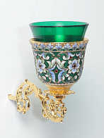 Лампада на кронштейне малая роспись / золочение Лампада на кронштейне малая роспись / золочение