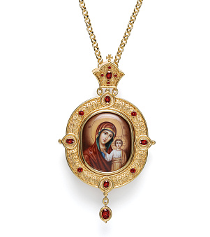 Панагия №197 / Фианиты / золочение Панагия №197 / Фианиты / золочение