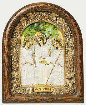Икона Святая Троица из бисера