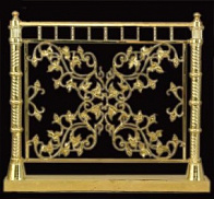 Решетка на солею №3 ажурная с гнутыми калитками лак Решетка на солею №3 ажурная с гнутыми калитками лак