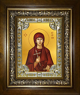 Икона освященная Евдокия Илиопольская преподобномученица в деревянном киоте