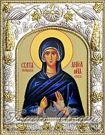 Икона освященная ''Ангелина Сербская блаженная'' посеребрение 925