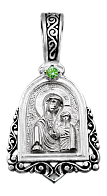 Крест нательный серебряный с чернением православный