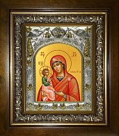 Икона освященная Гребневская Божией Матери в деревянном киоте