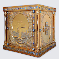 Облачение на жертвенник 0.8*0.8 Псково-Печерский №2 золочение эмаль Облачение на жертвенник 0.8*0.8 Псково-Печерский №2 золочение эмаль