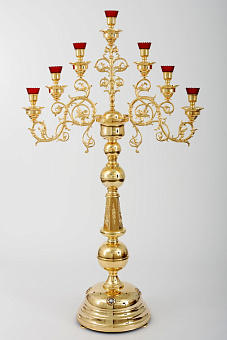 Семисвечник запрестольный №8 золочение Семисвечник запрестольный №8 золочение