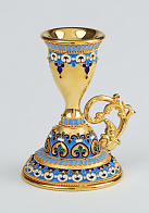 Подсвечник №5 / 1 свеча / эмаль серебро (УИН) Подсвечник №5 / 1 свеча / эмаль серебро (УИН)