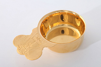 Ковш для теплоты латунь золочение Ковш для теплоты латунь золочение