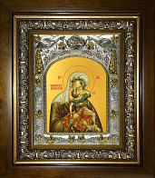 Икона освященная Взыграние Младенца, в деревянном киоте