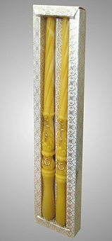 Свечи венчальные с кольцами воск малые Свечи венчальные с кольцами воск малые