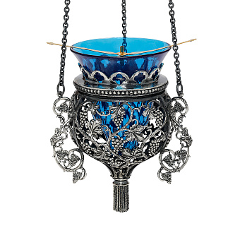 Лампада подвесная №87 серебрение чернение Лампада подвесная №87 серебрение чернение