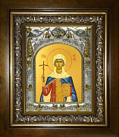 Икона освященная ''Нина просветительница Грузии, в деревяном киоте