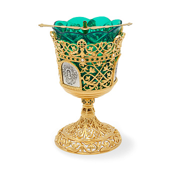 Лампада напрестольная №41 литьевая, эмаль / золочение, серебрение Лампада напрестольная №41 литьевая, эмаль / золочение, серебрение