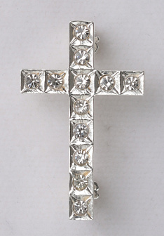 Крест на клобук средний серебро