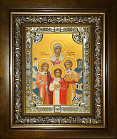Икона освященная Вера Римская в деревянном киоте