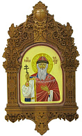 Рукописная икона ''Святой равноапостольный князь Владимир'' на кипарисе