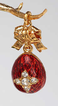 Яйцо-кулон пасхальное №12 эмаль / золочение Яйцо-кулон пасхальное №12 эмаль / золочение