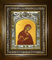 Икона освященная Деисусная Божией Матери в деревянном киоте