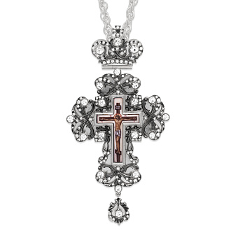 Крест наперсный №72 / серебрение Крест наперсный №72 / серебрение