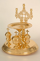 Блюдо всенощное №3 золочение (с мельх. вклад.) Блюдо всенощное №3 золочение (с мельх. вклад.)