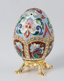 Яйцо пасхальное филигрань, эмаль, камни / золочение Яйцо пасхальное филигрань, эмаль, камни / золочение