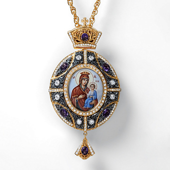 Панагия №101 / Фианиты / золочение, серебрение Панагия №101 / Фианиты / золочение, серебрение