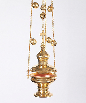 Кадило круглое большое №3 золочение с позвонцами Кадило круглое большое №3 золочение с позвонцами