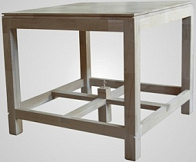 Престол №3 дуб 1.0х1.0 с золочеными гвоздями и золоченым мощевиком Престол №3 дуб 1.0х1.0 с золочеными гвоздями и золоченым мощевиком