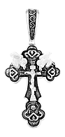 Крест нательный православный серебряный с чернением