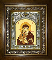 Икона освященная Донская Божией Матери в деревянном киоте