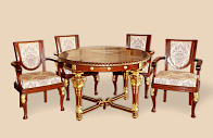 Столик литийный с седалищами со спинкой (комплект мебели)