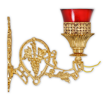 Лампада на кронштейне электро золочение Лампада на кронштейне электро золочение