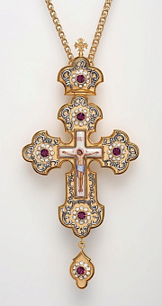 Крест наперсный №89 / золочение / серебро (УИН) Крест наперсный №89 / золочение / серебро (УИН)