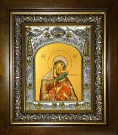 Икона Пресвятой Богородицы АКИДИМСКАЯ (Взыграние Младенца) (СЕРЕБРЯНАЯ РИЗА, КИОТ)